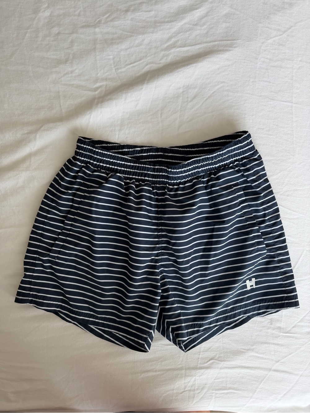 Helly Hansen Newport Men's Swim Trunks in navy and white stripe